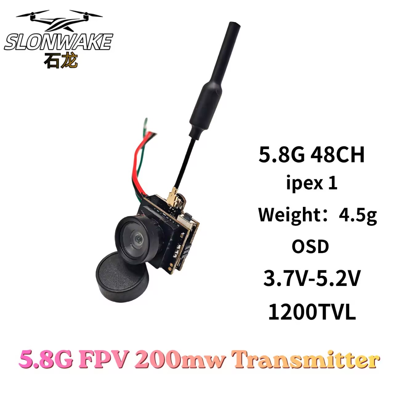 SLONWAKE 5.8G Analogowy Transm – Drone Racing Vtx recenzja i cena